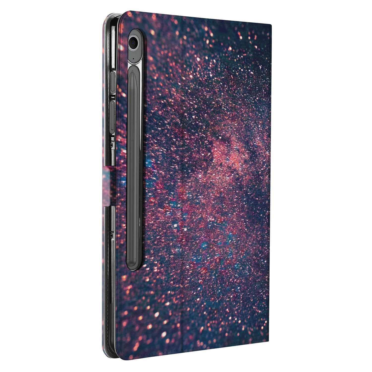 Samsung Galaxy Tab S10 FE | Tab S9 FE Tablet Hoesje Stars met Standaard design sterrenvormig zijaanzicht