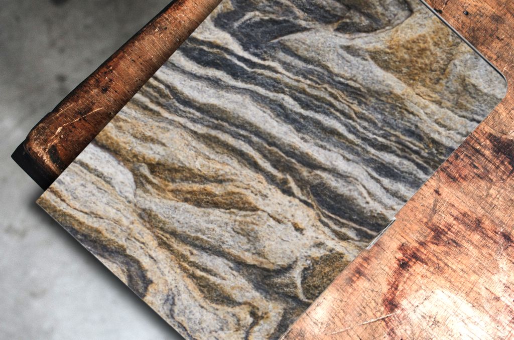 Samsung Galaxy Tab S7 FE | S7+ | S8+ Leuk Tablet hoesje Steen bovenaanzicht