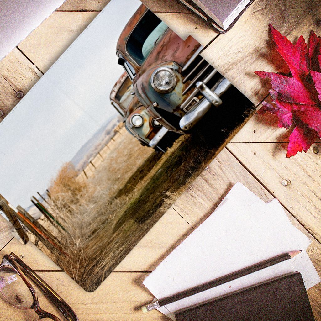 Samsung Galaxy Tab S7 FE | S7+ | S8+ Tablet Hoesje met foto Vintage Auto vintage auto aanzicht