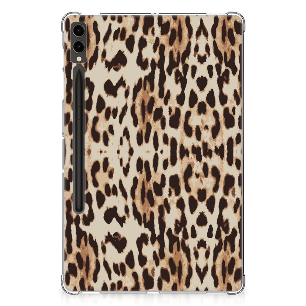 Samsung Galaxy Tab S9 Plus Back Case Leopard hoesje luipaardprint achterkant