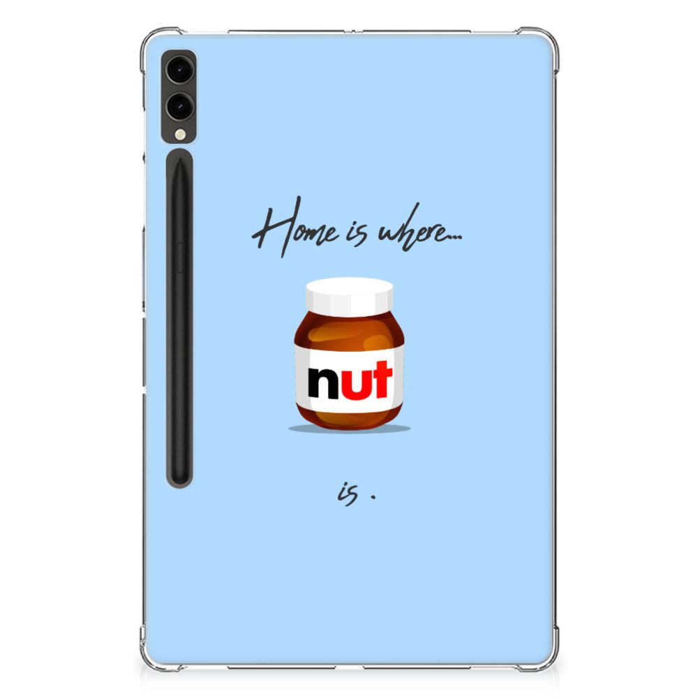 Samsung Galaxy Tab S9 Plus Tablet Cover Nut Home hoesje illustratie achterkant