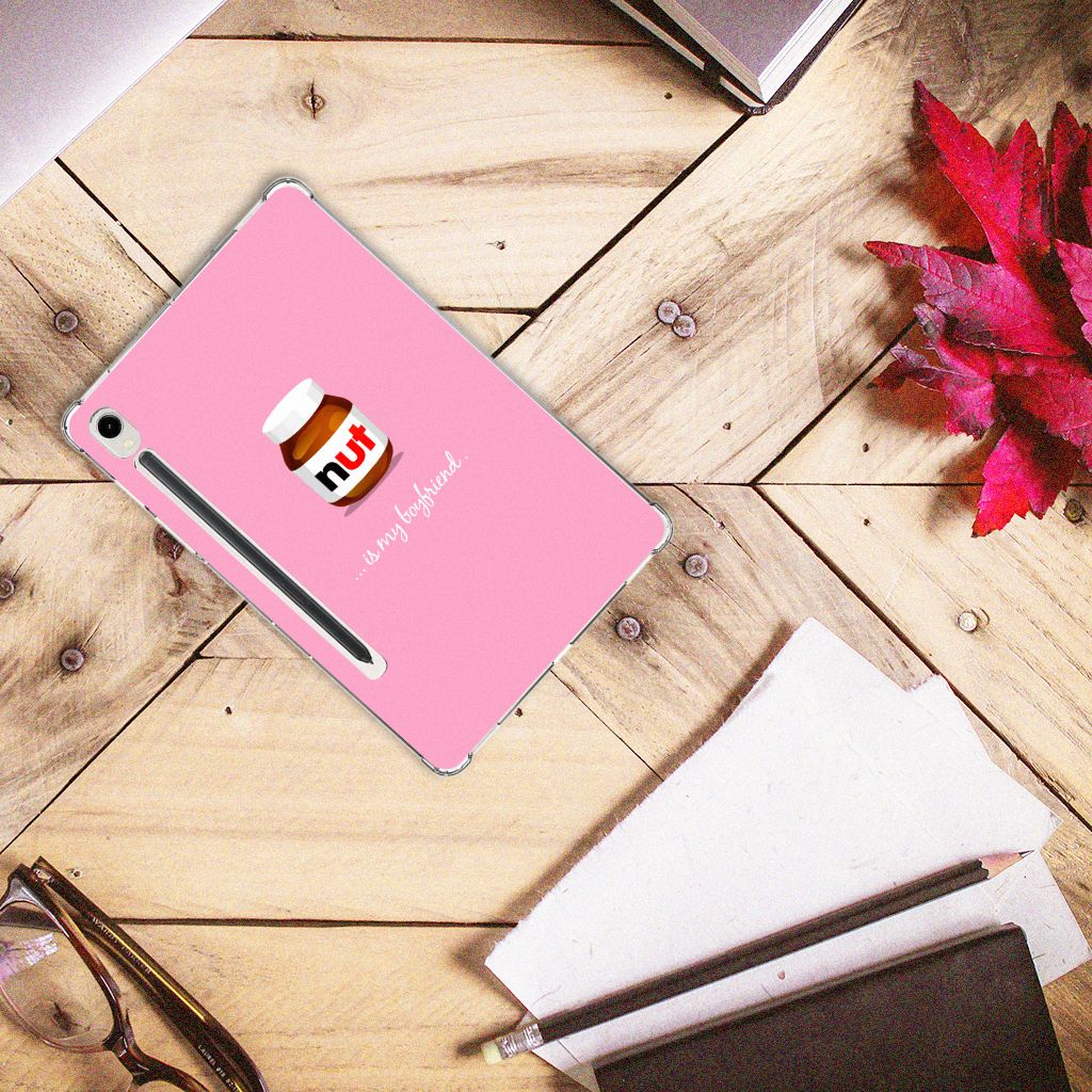 Samsung Galaxy Tab S9 Tablet Cover Nut Boyfriend roze bovenaanzicht