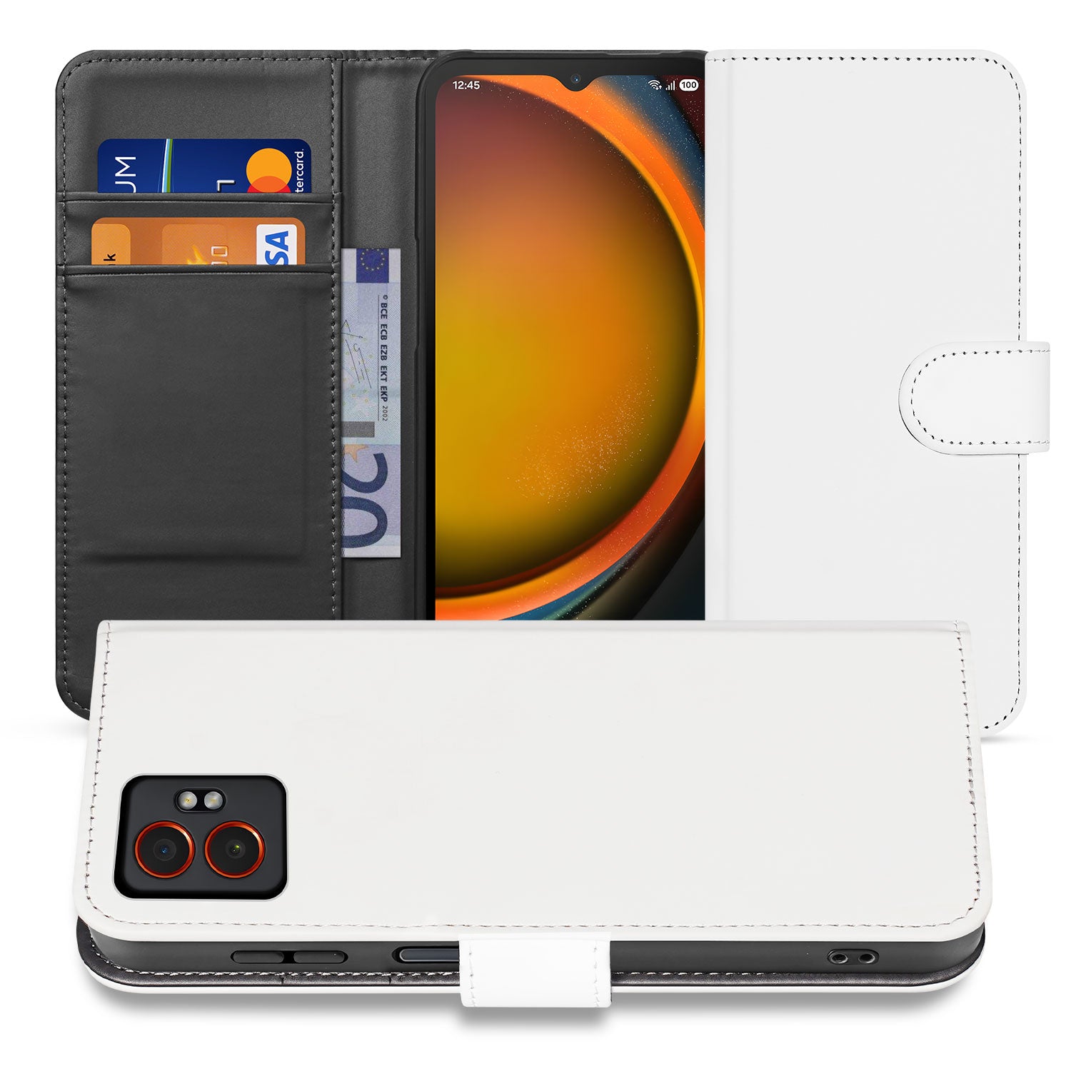 Samsung Galaxy XCover 7 Pro Book Case Wit Met Pasjeshouder boekhoes design voorkant