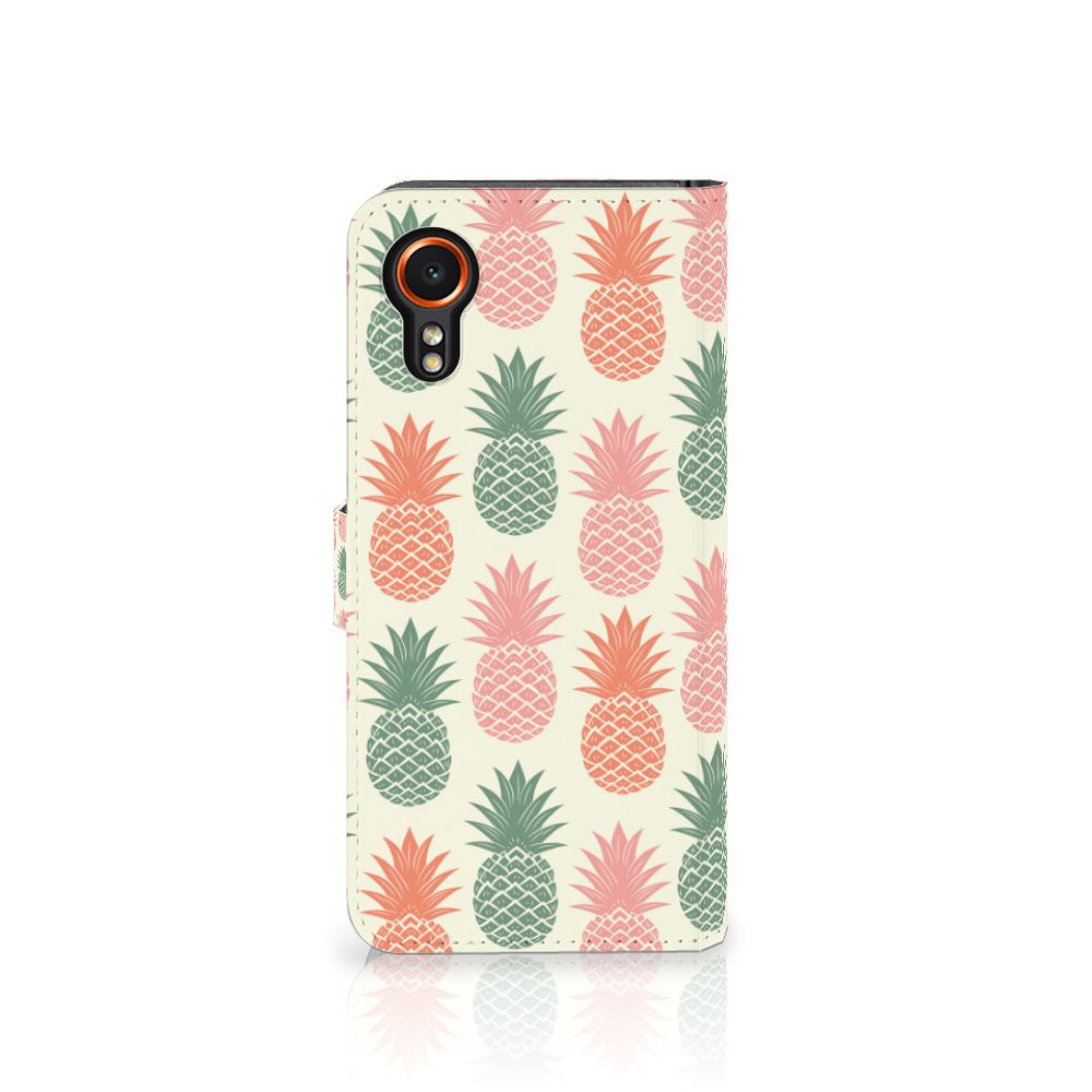 Samsung Galaxy Xcover 7 Book Cover Ananas boekhoes ananas design voorkant
