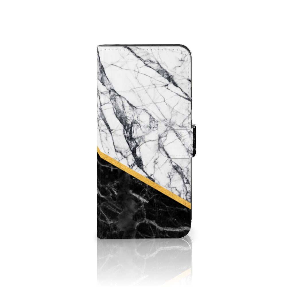 Samsung Galaxy Xcover 7 Bookcase Marmer Wit Zwart design marmer voorkant