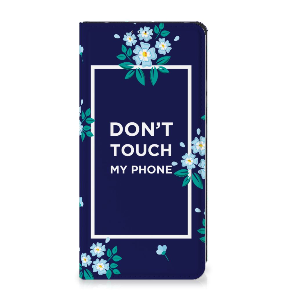 Samsung Galaxy Xcover 7 Design Case Flowers Blue DTMP voorkant