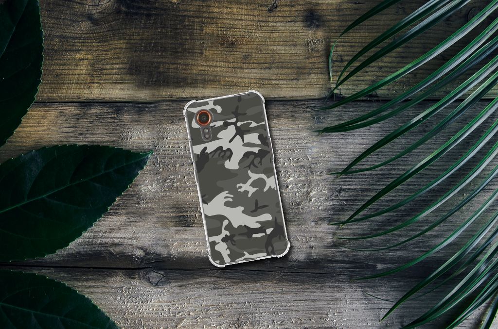 Samsung Galaxy Xcover 7 Doorzichtige Silicone Hoesje Army Light B2C Telecom