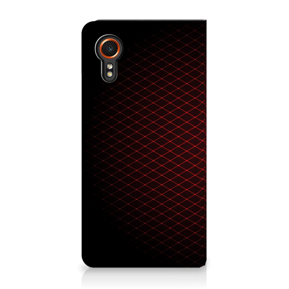 Samsung Galaxy Xcover 7 Hoesje met Magneet Geruit Rood - strakke uitstraling en duurzame bescherming