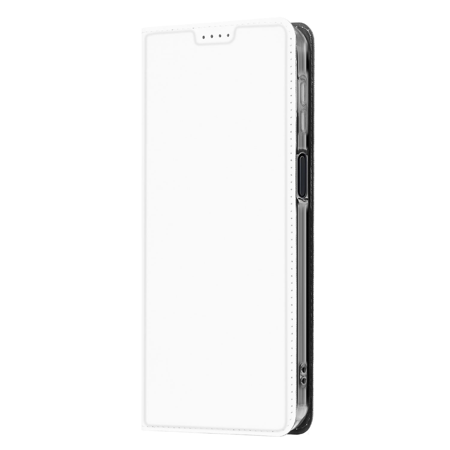 Samsung Galaxy Xcover 7 Pro Stand Case Hoesje Wit Bookcase met Standfunctie witte voorkant zijaanzicht