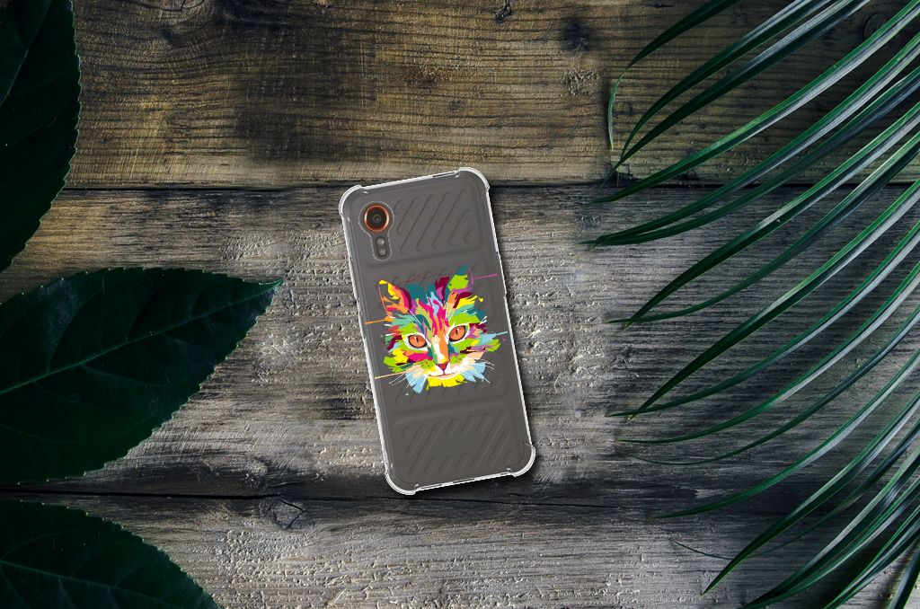 Samsung Galaxy Xcover 7 Stevig Bumper Hoesje Cat Color B2C Telecom
