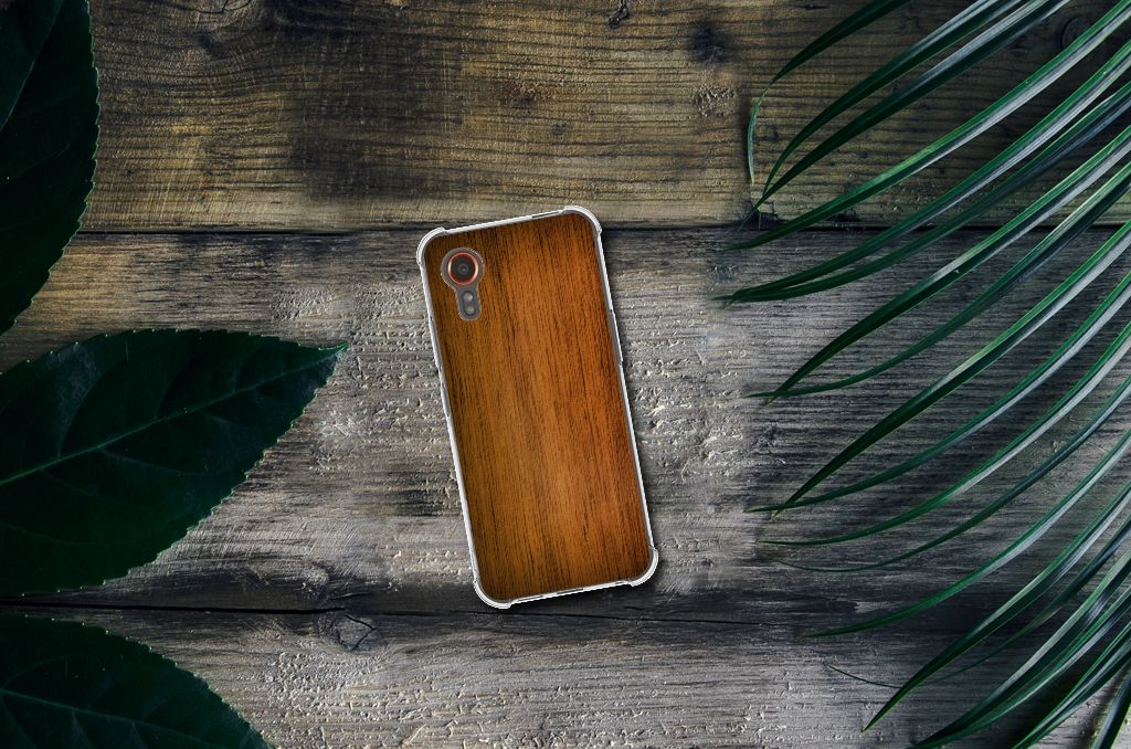 Samsung Galaxy Xcover 7 Stevig Telefoonhoesje Donker Hout B2C Telecom