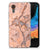 Samsung Galaxy Xcover 7 TPU Siliconen Hoesje Marmer Oranje achterkant aanzicht