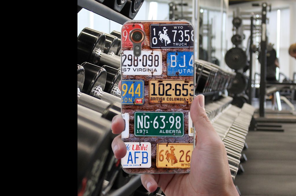 Samsung Galaxy Xcover 7 TPU Siliconen Hoesje Marmer Oranje hand telefoon sportzaal design aanzicht