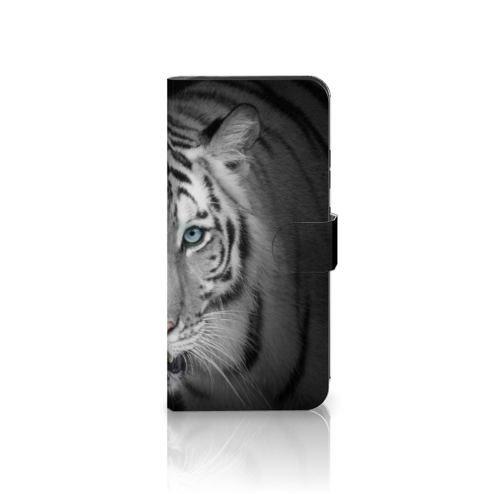 Samsung Galaxy Xcover 7 Telefoonhoesje met Pasjes Tijger telefoonhoesje witte tijger aanzicht