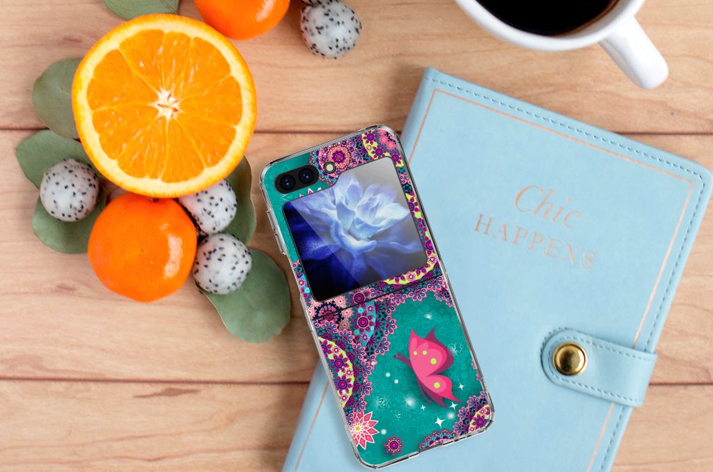 Samsung Galaxy Z Flip 5 Hoesje maken Cirkels en Vlinders