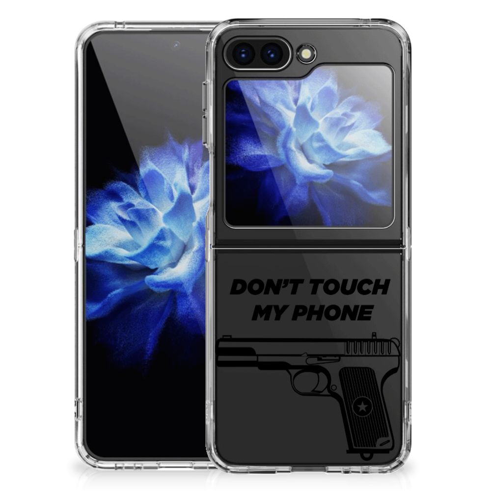 Samsung Galaxy Z Flip 5 Silicone-hoesje Pistol DTMP achterzijde