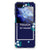 Samsung Galaxy Z Flip 6 Silicone-hoesje Flowers Blue DTMP achterkant bloemen ontwerp