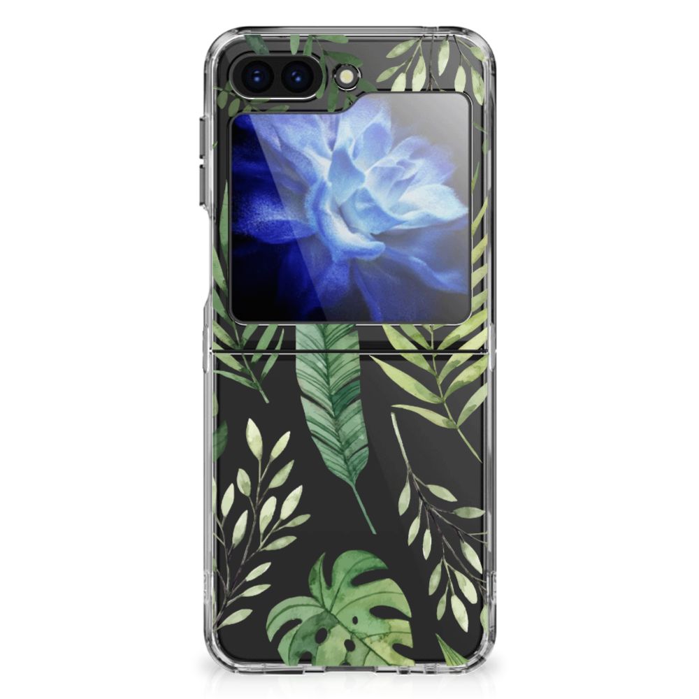 Samsung Galaxy Z Flip 6 TPU Case Leaves bladeren achterzijde