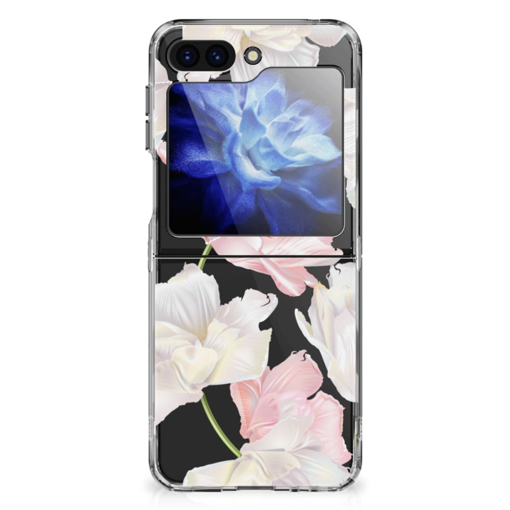 Samsung Galaxy Z Flip 6 TPU Case Lovely Flowers achterkant bloemen