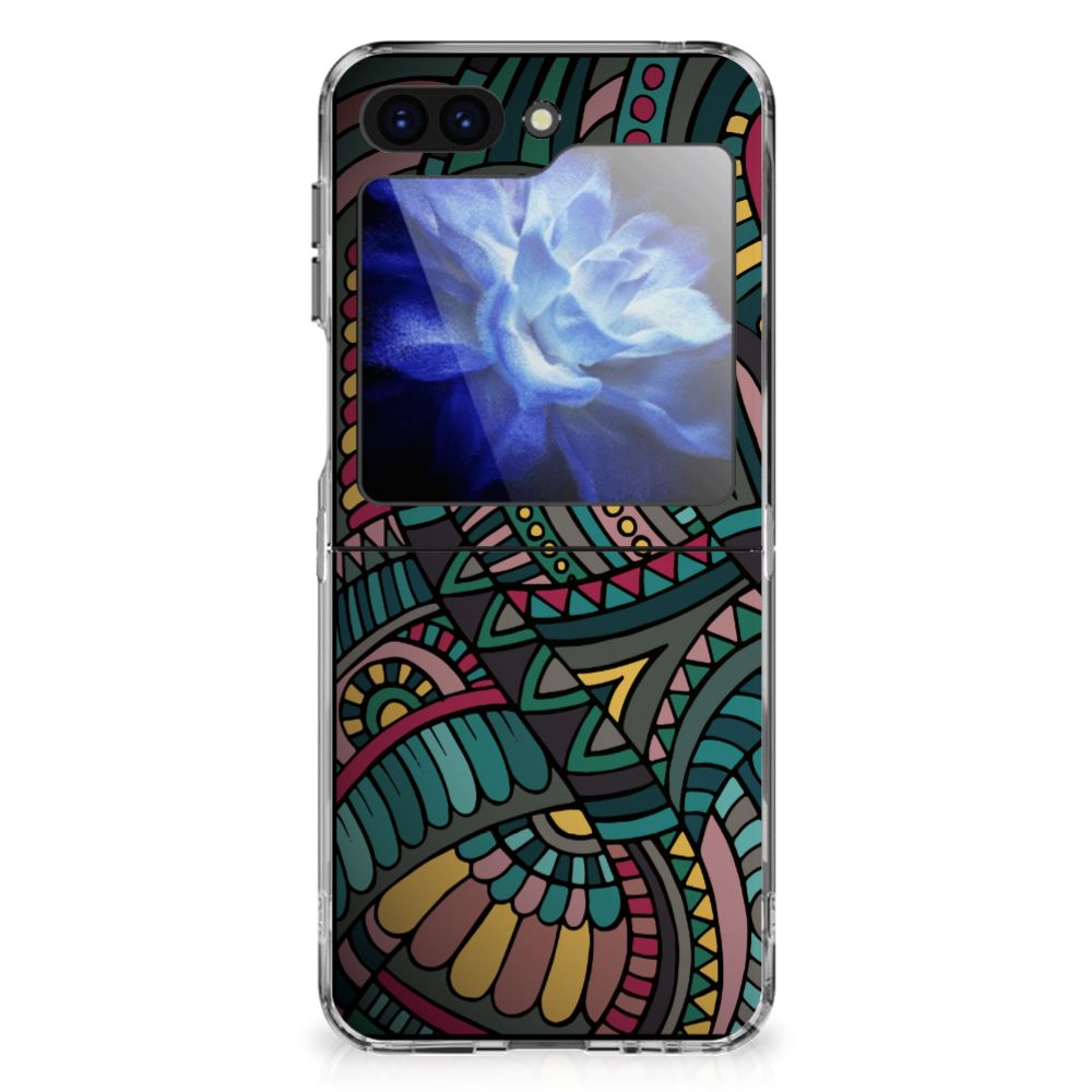 Samsung Galaxy Z Flip 6 TPU bumper Aztec achterzijde