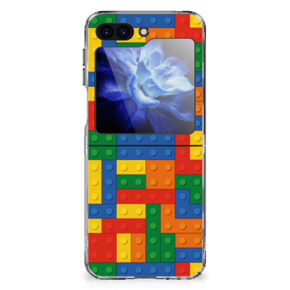 Samsung Galaxy Z Flip 6 TPU bumper Blokken design Blokken achterkant