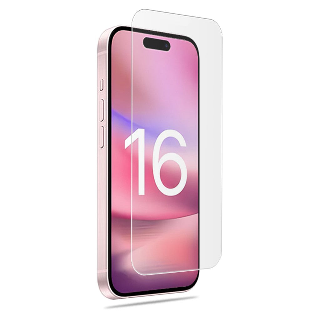 Apple iPhone 16 pro screenprotector glas transparant aanzicht