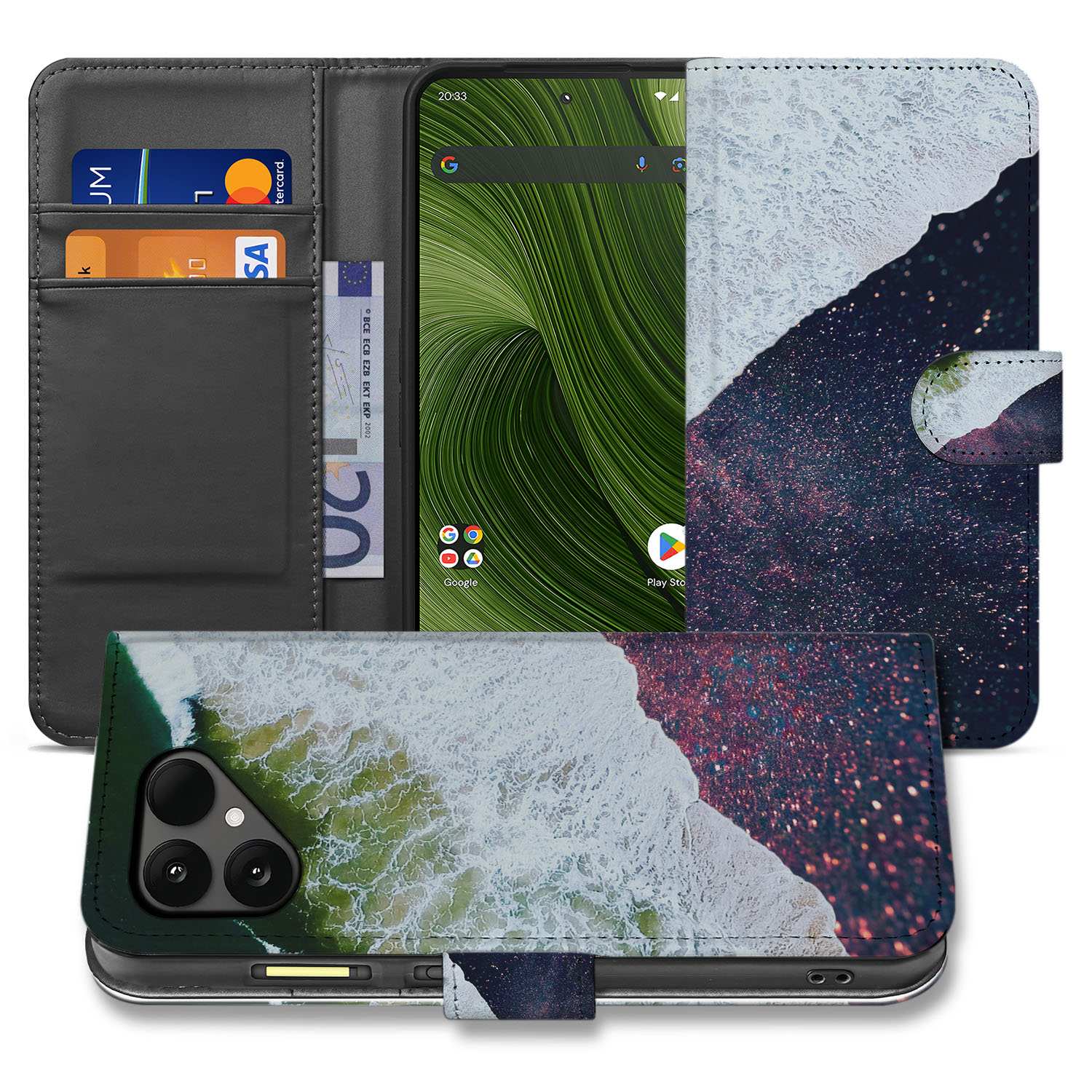 Fairphone 6 Sea in Space Bookcase Hoesje voorkant maritiem design