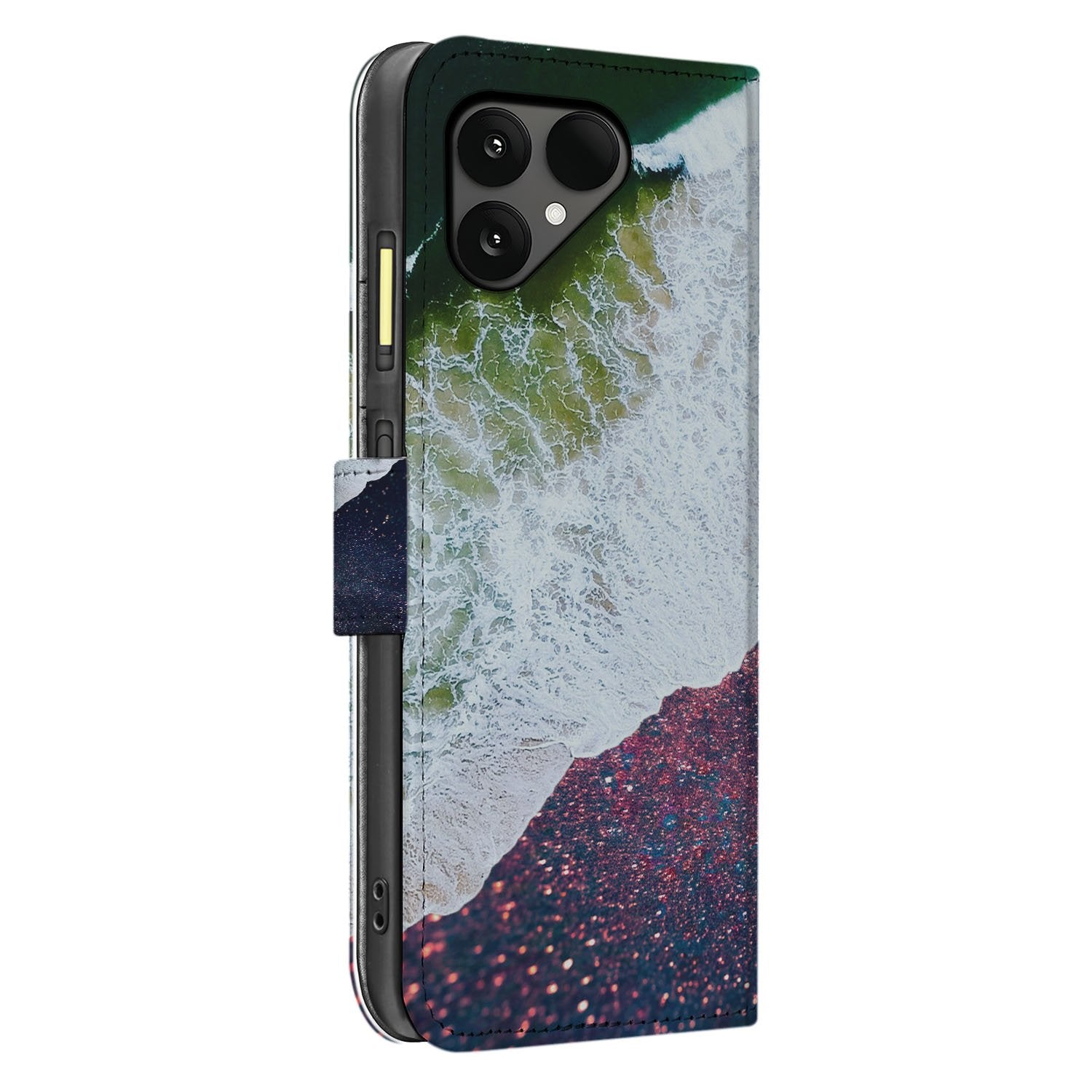 Fairphone 6 Sea in Space Bookcase Hoesje zijkant oceaan patroon