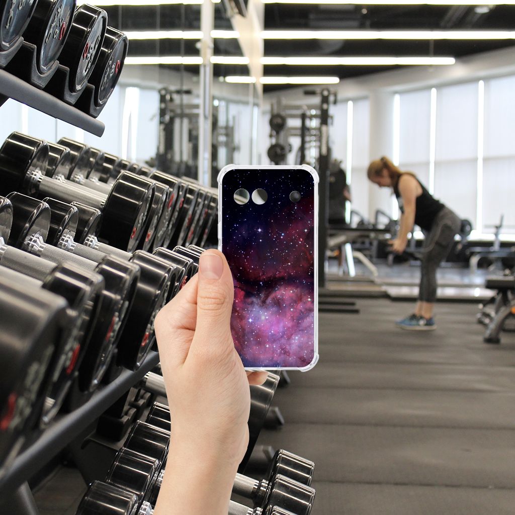 Google Pixel 8A Shockproof Case voor Google Pixel 8A Galaxy heelal design voorkant