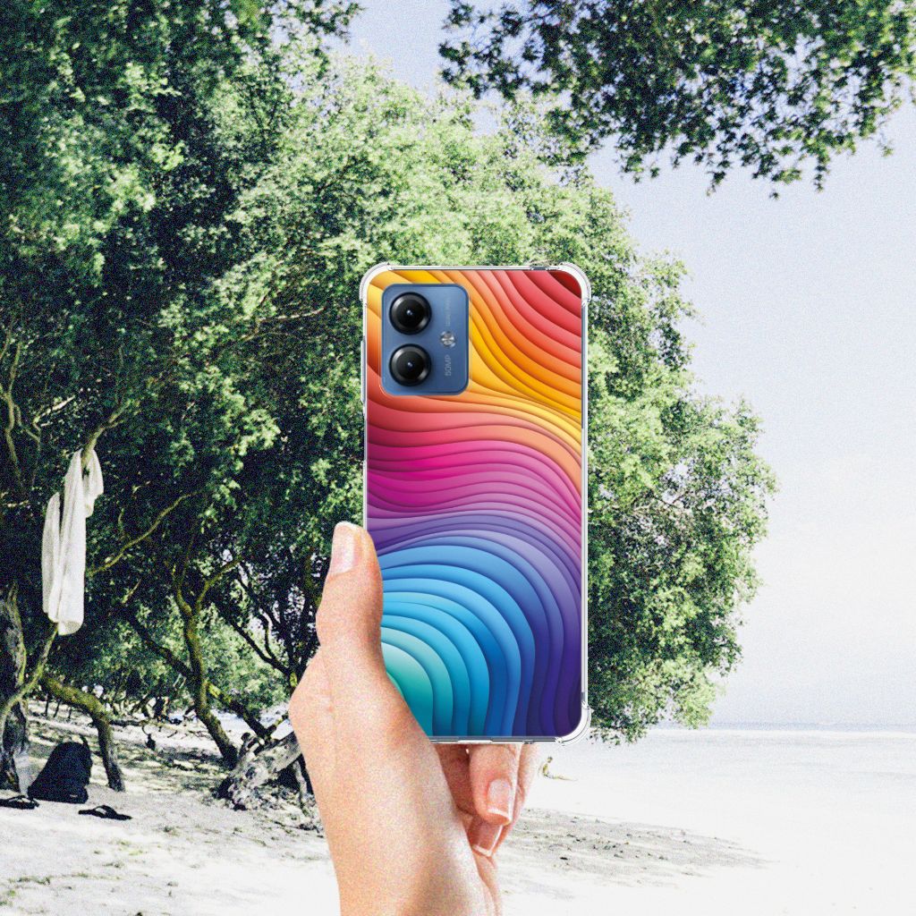 Shockproof Case voor Motorola Moto G14 Regenboog B2C Telecom