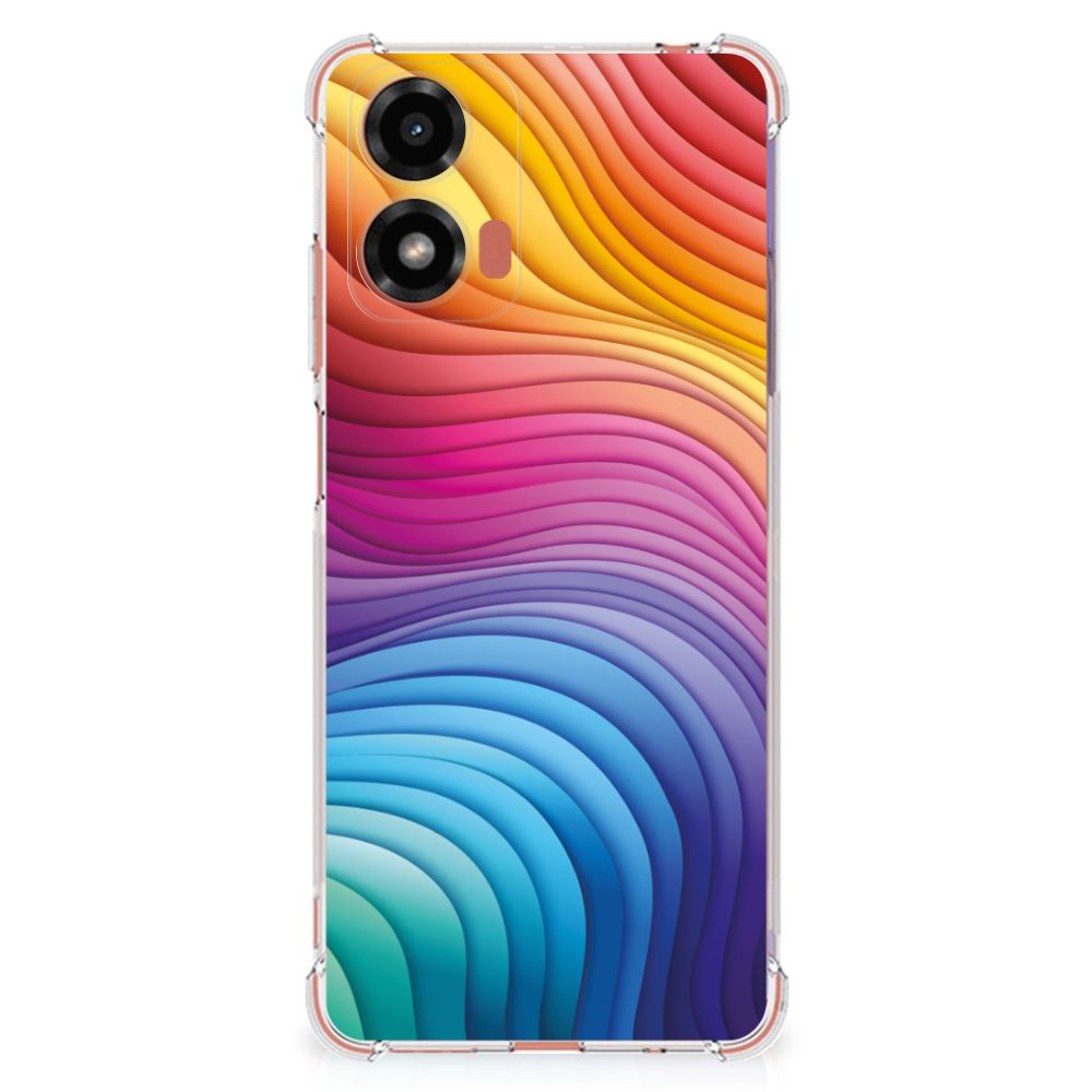 Shockproof Case voor Motorola Moto G24 | G24 Power | G04 Regenboog B2C Telecom