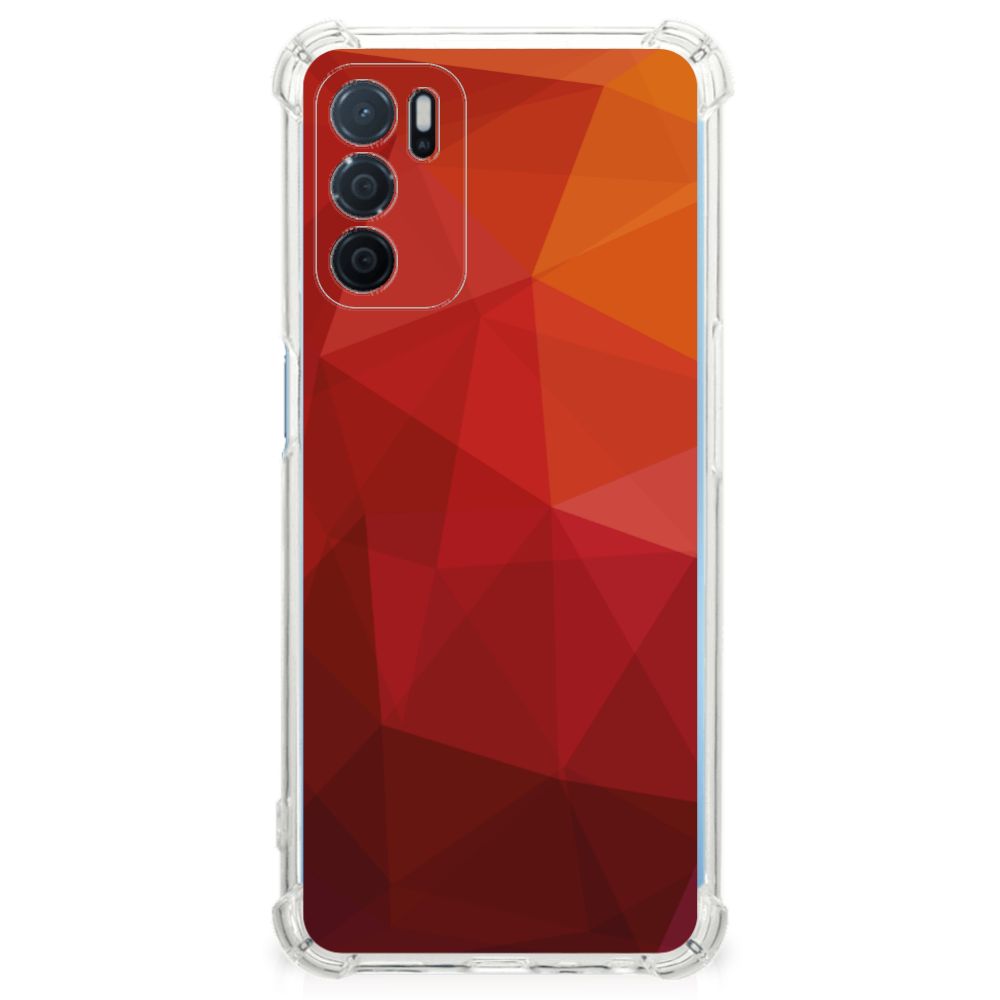 Shockproof Case voor OPPO A16 | A16s | A54s Polygon Red B2C Telecom