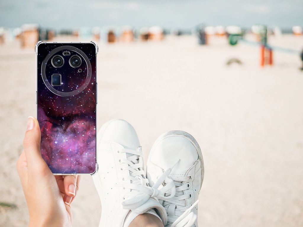 OPPO Find X6 Shockproof Case Galaxy design strand aanzicht