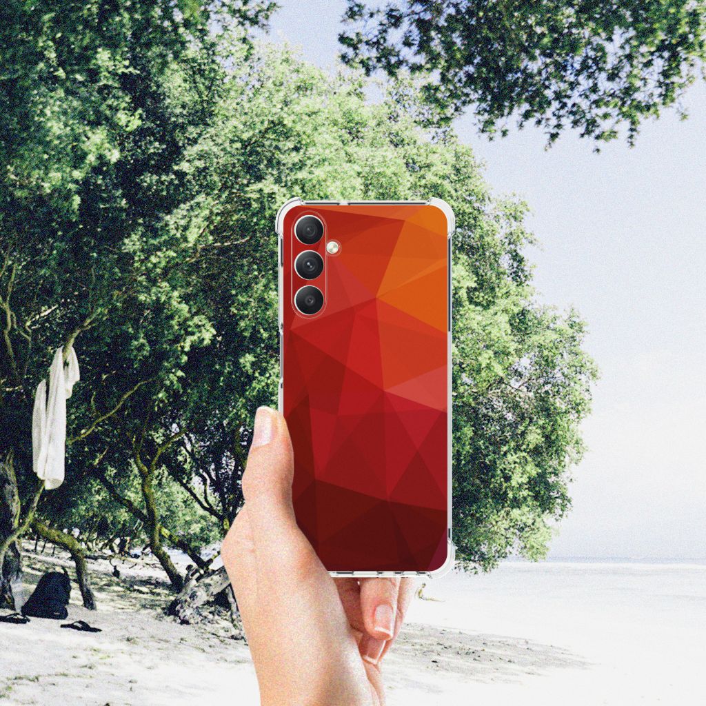 Shockproof Case voor Samsung Galaxy A05s Polygon Red B2C Telecom