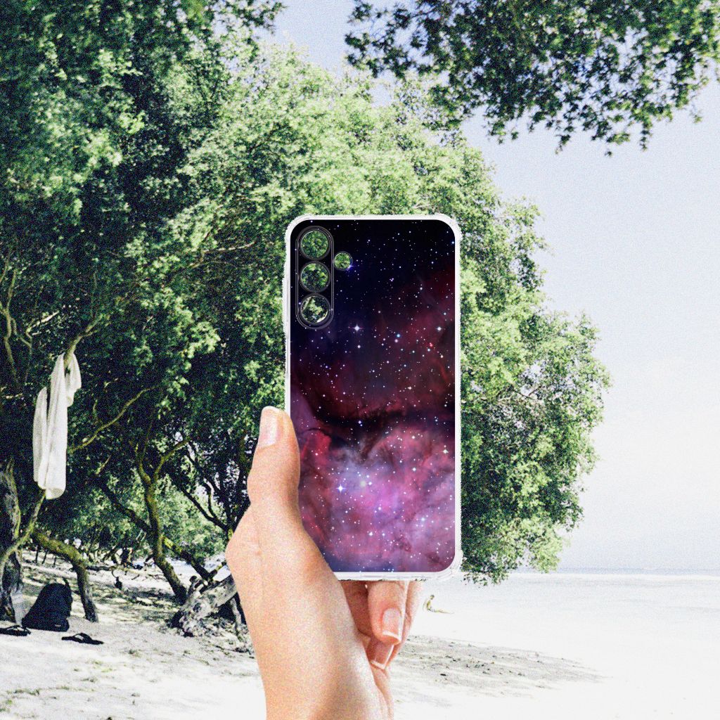 Samsung Galaxy A15 Galaxy Shockproof Case voor Samsung Galaxy A15 Galaxy heelal design zijaanzicht