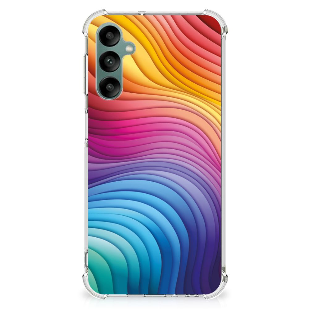 Samsung Galaxy A24 Shockproof Case Regenboog zijaanzicht kleurrijk ontwerp