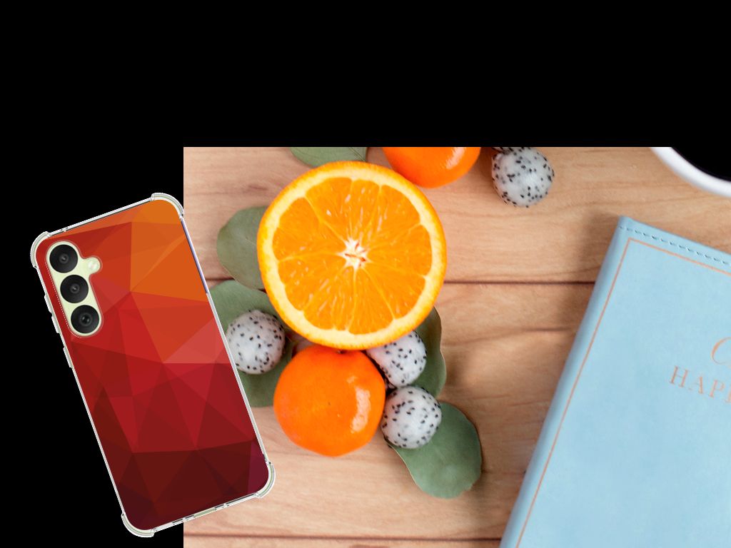 Shockproof Case voor Samsung Galaxy A35 Polygon Red B2C Telecom