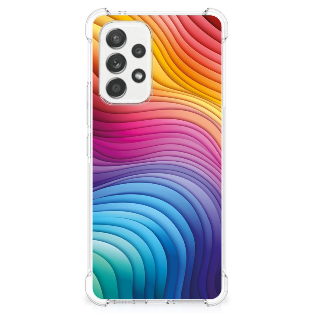 Samsung Galaxy A53 5G Shockproof Case Regenboog kleurverloop voorkant