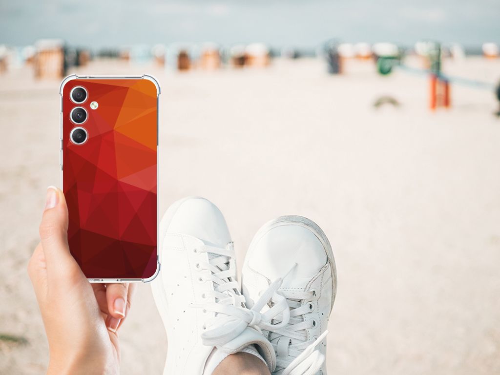Shockproof Case voor Samsung Galaxy S23 FE Polygon Red B2C Telecom