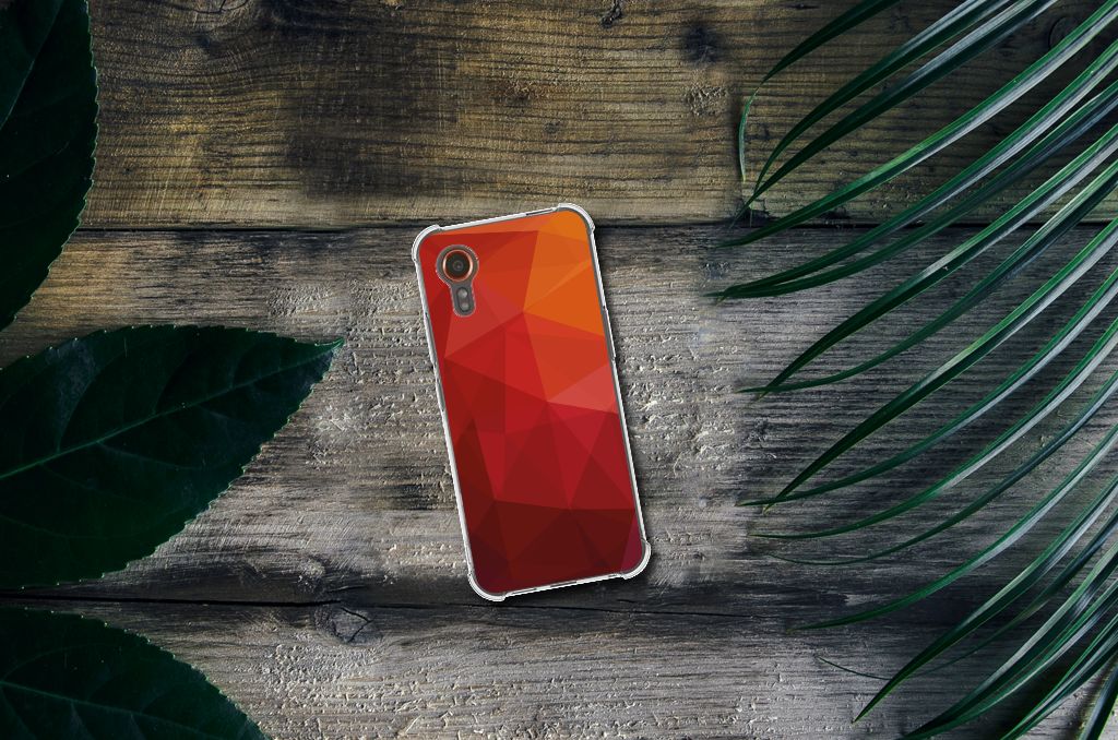 Shockproof Case voor Samsung Galaxy Xcover 7 Polygon Red B2C Telecom
