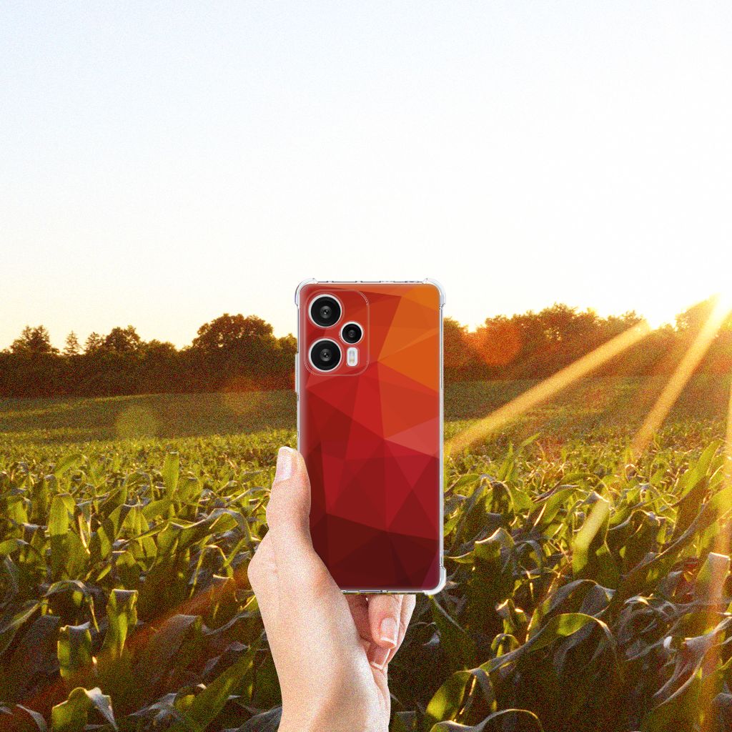 Shockproof Case voor Xiaomi Poco F5 Polygon Red B2C Telecom