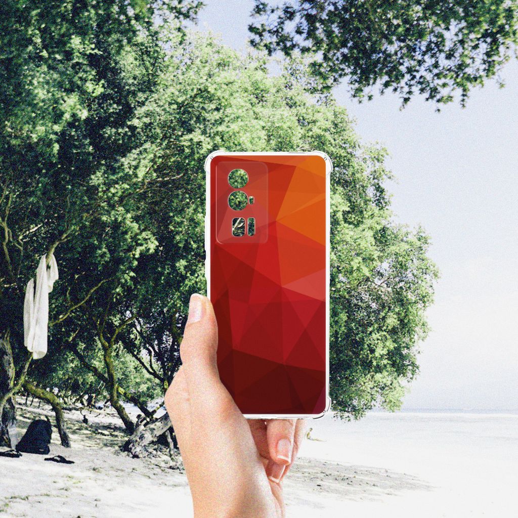 Shockproof Case voor Xiaomi Poco F5 Pro Polygon Red B2C Telecom