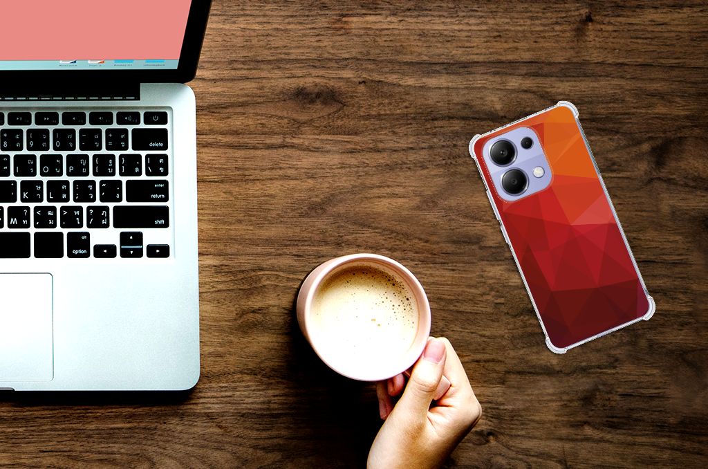 Shockproof Case voor Xiaomi Redmi Note 13 4G Polygon Red B2C Telecom