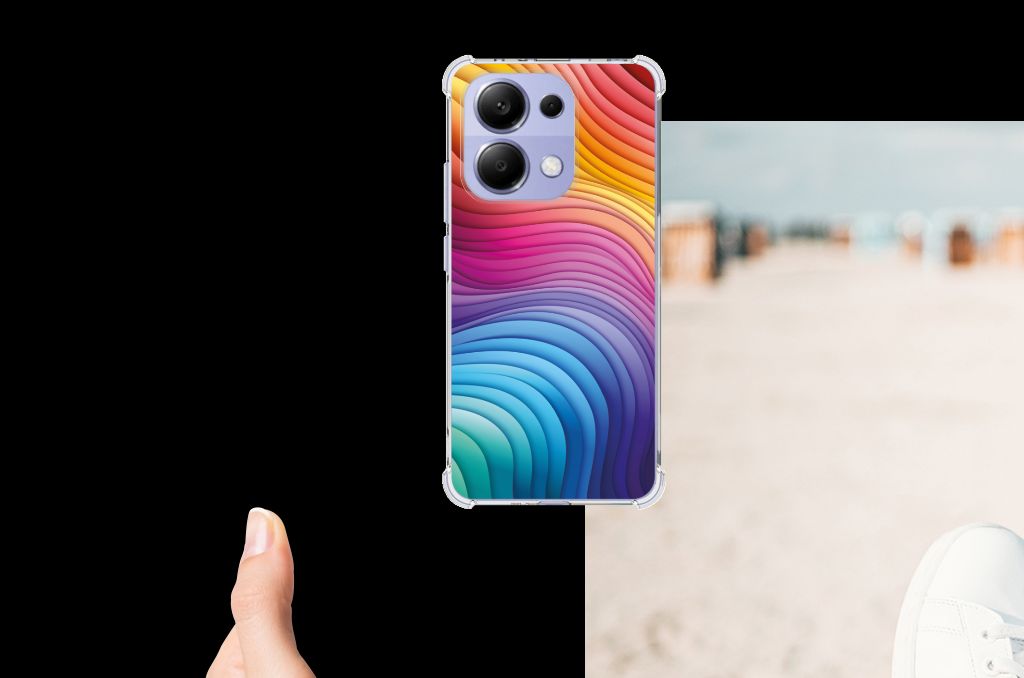 Xiaomi Redmi Note 13 4G Shockproof Case Regenboog voorkant