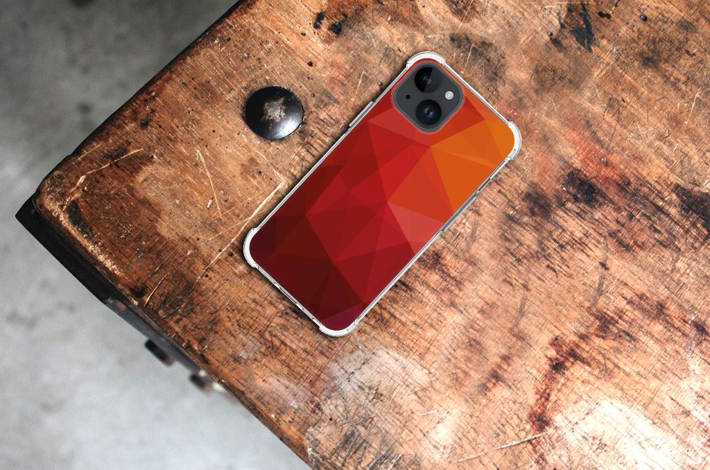 Shockproof Case voor iPhone 15 Polygon Red B2C Telecom