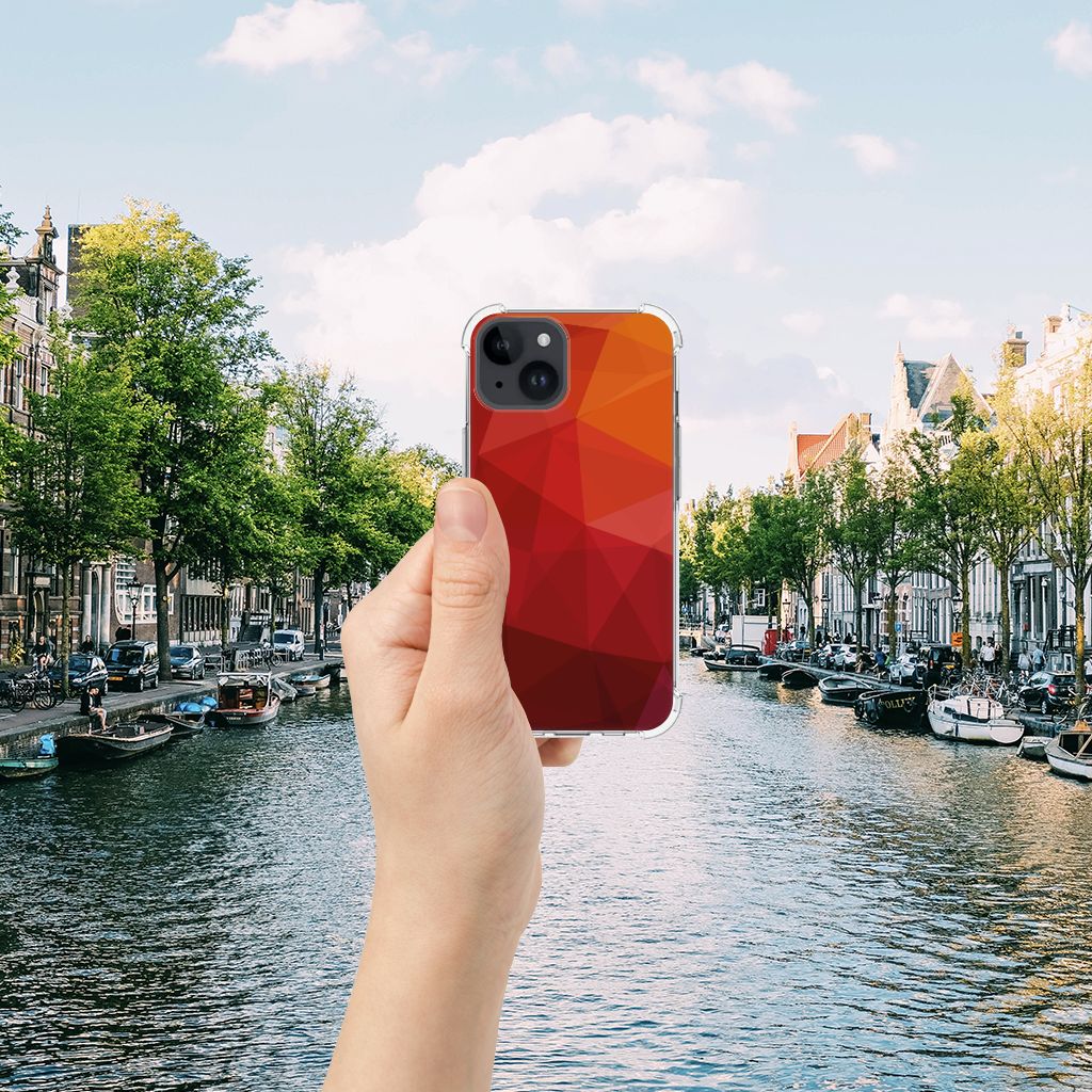 Shockproof Case voor iPhone 15 Polygon Red B2C Telecom