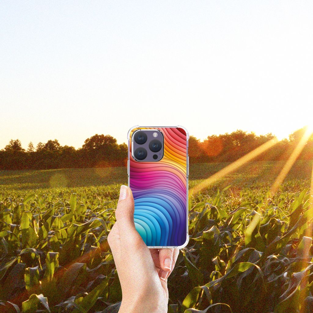 Shockproof Case voor iPhone 15 Pro Regenboog B2C Telecom