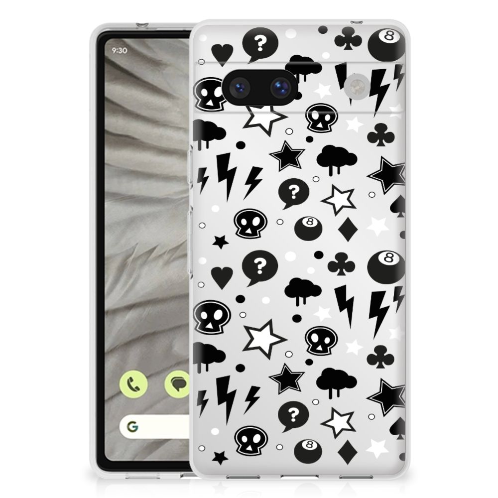 Silicone Back Case Google Pixel 7A Silver Punk B2C Telecom