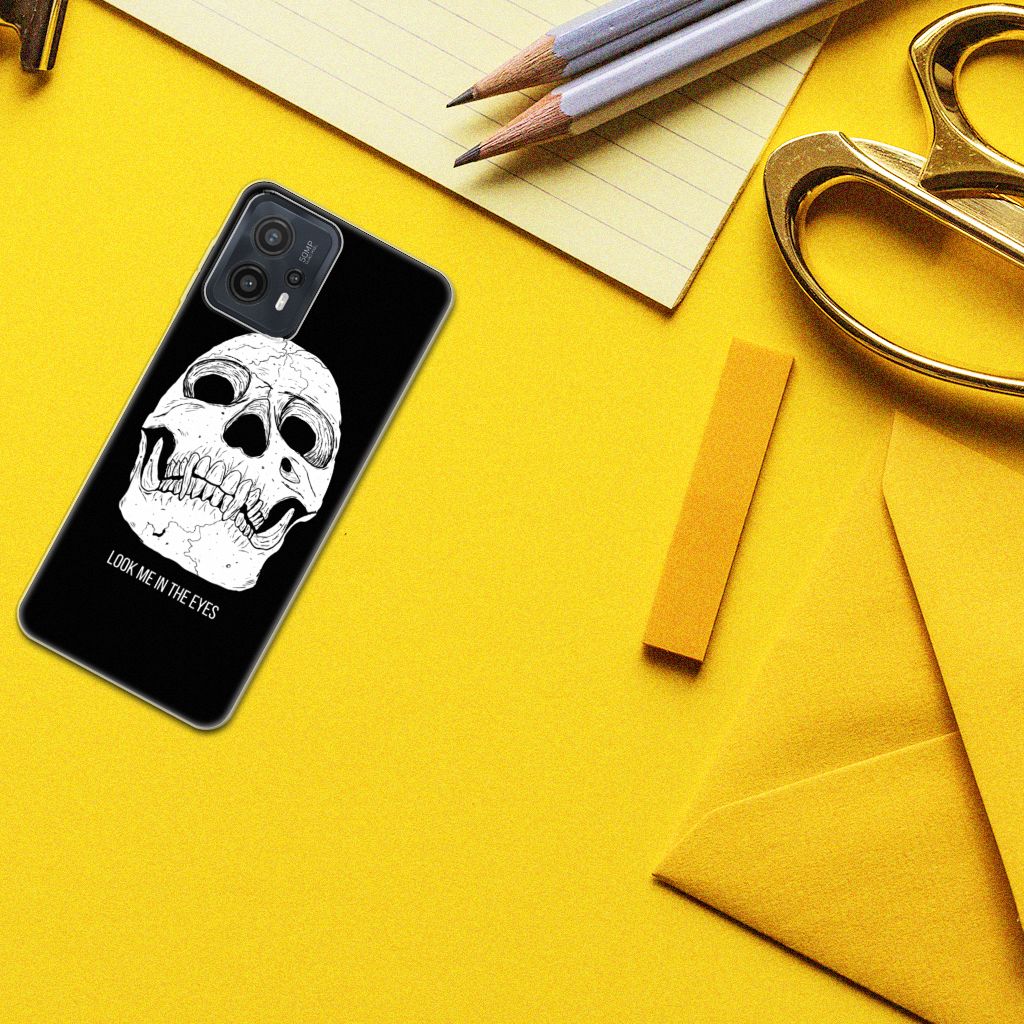 Silicone Back Case Motorola Moto G23 | G13 Skull Eyes achterkant