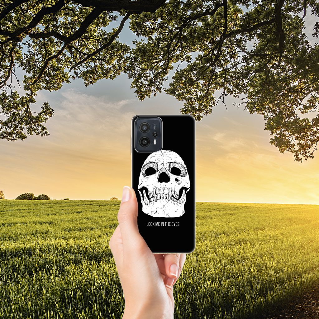 Silicone Back Case Motorola Moto G23 | G13 Skull Eyes hand uitzicht